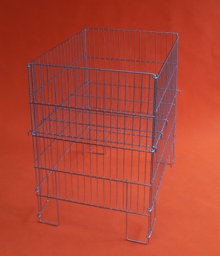 РАСПРОДАЖНАЯ КОРЗИНА загрузочная корзина 74x54см СЕРЕБРЯНАЯ - СКЛАДНАЯ КОРЗИНА прочная