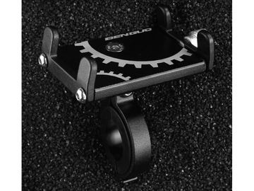 UCHWYT ROWEROWY NA TELEFON METALOWY + DODATKOWE GUMY MOCUJĄCE