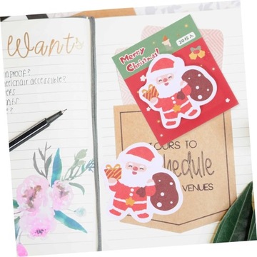 4 рождественские стикеры, милые стикеры, открытки