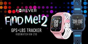 Умные часы для детей навсегда GPS Kids Find Me 2 KW-210 розовые