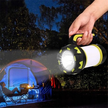 ВОДОНЕПРОНИЦАЕМЫЙ СВЕТОДИОДНЫЙ ФОНАРЬ ДЛЯ КЕМПИНГА 3 В 1 ЗВЕЗДОЧКА ТУРИСТИЧЕСКАЯ ЛАМПА POWERBANK