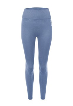 Женские синие леггинсы с завышенной талией М