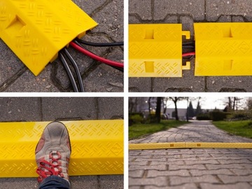 ЗАЩИТНЫЙ ПЭ ПОРОГ КАБЕЛЯ РАБОТАЮЩИЙ ПОРОГ НАКЛАДКА КРЫШКА КАБЕЛЯ ЖЕЛТЫЙ ДО 6 ТОНН