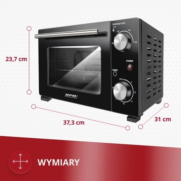 Маленькая мини электрическая духовка MPM MPE-13 10л