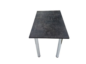 Stół do kuchni jadalni beton ciemny 120 x 60 x 72,6 cm nogi chrom