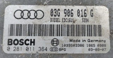 AUDI A3 8P 2.0 TDI GOLF V ŘÍZENÍ MOTORU 03G906016G