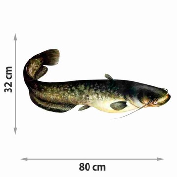 НАКЛЕЙКА РЫБА СОМ ДЛЯ АВТОМОБИЛЬНОЙ ЛОДКИ 80 см + БЕСПЛАТНО