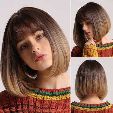 Peruka Damskie Blond Peruki bob Naturalna włosy