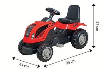 ПЕДАЛЬНЫЙ ТРАКТОР С ПРИЦЕПОМ XXL, большой набор, фермерский трактор-самосвал 141 см