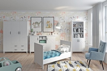 БЕЛЫЙ КНИЖНЫЙ ШКАФ В КЛАССИЧЕСКОМ СКАНДИНАВСКОМ СТИЛЕ