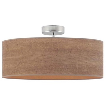 Lampa plafon sufitowa wisząca żyrandol abażur zwis LED E27 fornir 50cm