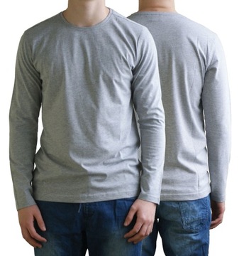 Koszulka z długim rękawem LONGSLEEVE Szara M