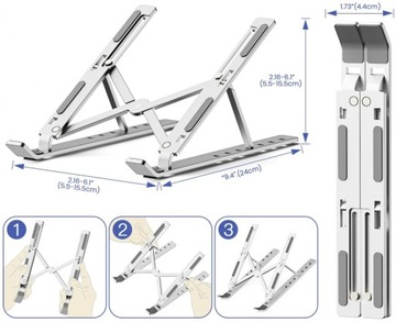 Портативная алюминиевая подставка для ноутбука, ноутбука 10-15,6 футов, регулировка угла наклона.