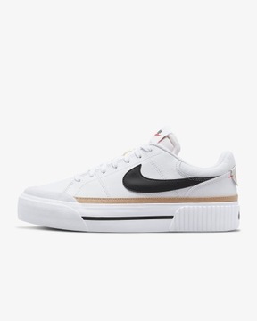 Buty młodzieżowe Nike Court Legacy Lift białe - DM