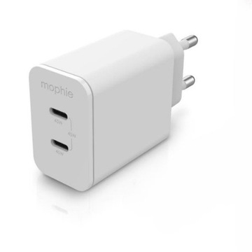 Mophie Gan Charger - ładowarka sieciowa 45W (2x USB-C) (white)