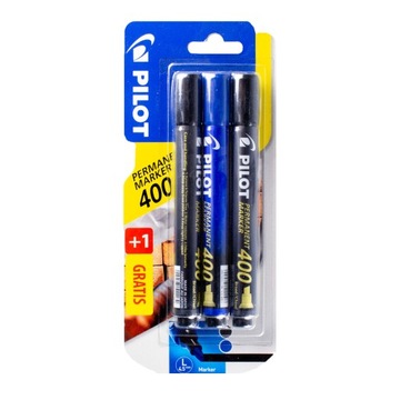 Marker PILOT SCA-400 zestaw 2x czarny + 1x niebieski