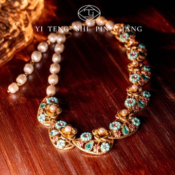 Qingdao vintage narodowy trend retro styl pałacowy stare inkrustowane perły