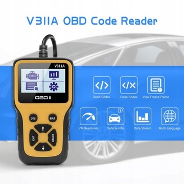 Ручной OBDII-сканер V311A для диагностики автомобилей