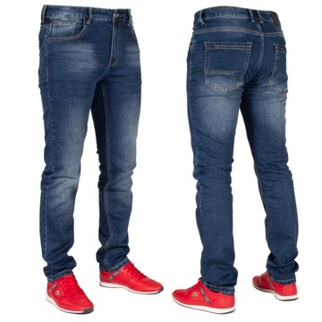 Spodnie męskie jeans W:42 104 CM L:32 granatowe