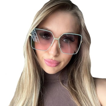 Damskie okulary słoneczne UV Skull Ombre LS1061 M