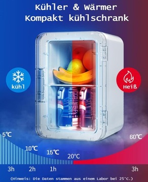 Мини-холодильник для косметики по уходу за кожей 8л с охлаждением/подогревом зеркала 12В/220В