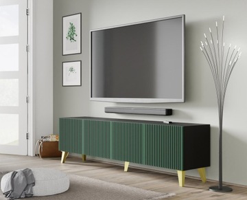 Ravenna F Шкаф под телевизор 200 см 4D черный зеленый FPCZ