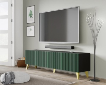 Ravenna F Шкаф под телевизор 200 см 4D черный зеленый FPZL