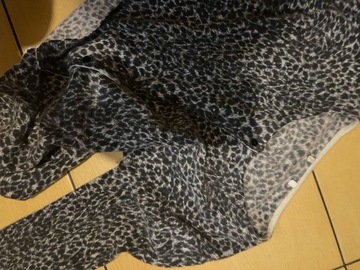 Sweterek w panterka xs s vintage leopard