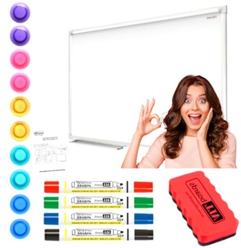 SUPER TABLICA MAGNETYCZNA 90x60 ZESTAW 60x90 SOLIDNA MOCNA DO FIRMY BIURA