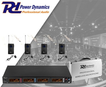 Цифровая беспроводная микрофонная система с 4 гарнитурами PD