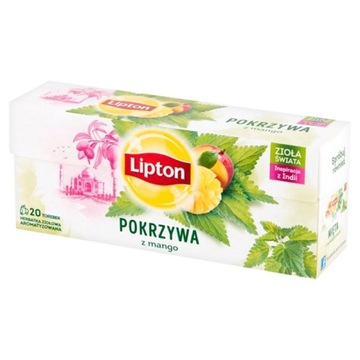 Herbata 20 torebek ziołowa z pokrzywą i mango