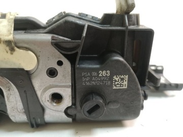 PEUGEOT 508 2012 PRAVÁ STRANA ZÁMEK DVEŘE ZADNÍCH