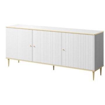 Komoda GLAMOUR 180 biała komoda TV ryflowana
