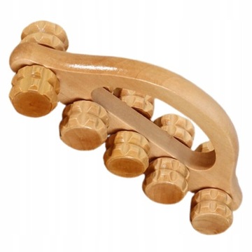 Удобный ручной деревянный валик для массажа спины.