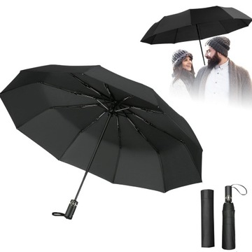 Składany parasol Odporny na burzę, automatyczny, otwierany i zamykany krótki uchwyt, szybkoschnący