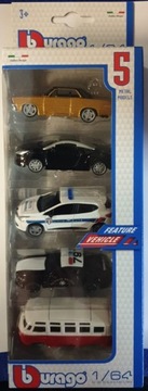 Bburago Maisto Street Fire 1/64 Pack 5 pojazdów