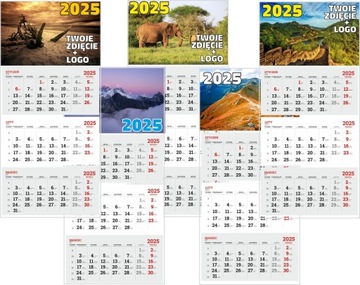 ДЕШЕВЫЕ ТРОЙНЫЕ календари на 2025 год с фирменной печатью вашего логотипа, 50 шт.