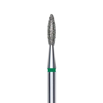 STALEKS Frez diamentowy płomyk zielony 2.1x8mm