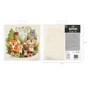 САЛФЕТКИ на год и день рождения Лесные друзья 10 шт.