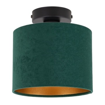 LAMPA PLAFON SUFITOWA ABAŻUR WELUR GOLD WALEC