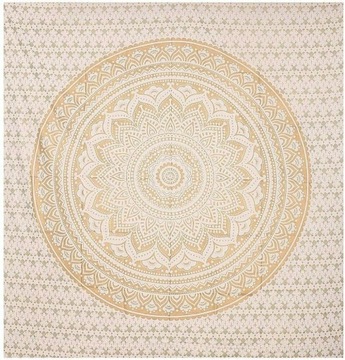Jasnopomarańczowy okrągły styl 200x150cm Indyjski