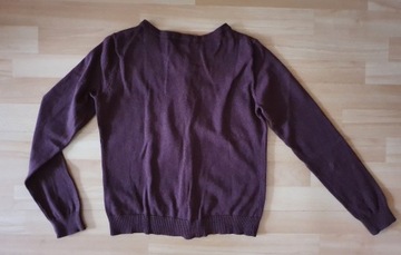 H&M sweter damski bordowy S/36