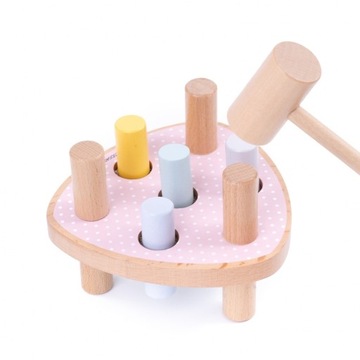 IWOOD MŁOTECZEK DREWNIANA PRZEBIJANKA pastelowa