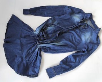 koszulowa jeansowa mini sukienka _ S/M