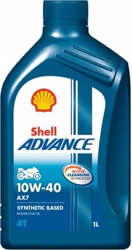 OLEJ SHELL 10W40 1L ADVANCE 4T AX7 / MOT SHELL