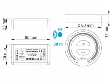 ВКЛЮЧЕНИЕ/ВЫКЛЮЧЕНИЕ ДИММЕРА ДИСТАНЦИОННОЕ РАДИО ДЛЯ СВЕТОДИОДОВ