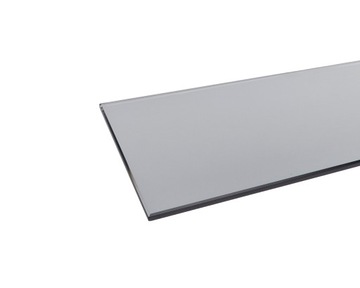 Półka szklana łazienkowa grafitowa szkło 3 mm antisol Planibel 8x25 cm