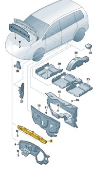 ЗВУКОИЗОЛЯЦИЯ КАПОТА VW CADDY 1T0863993G