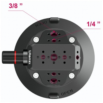 4,5″ Ulanzi SC-02 с присоской 1/4 и 3/8 + крепление Magic Arm и направляющая НАТО