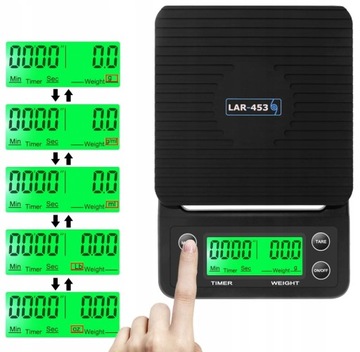 Точные КОФЕЙНЫЕ ВЕСЫ draVires с ЖК-секундомером до 5 кг!